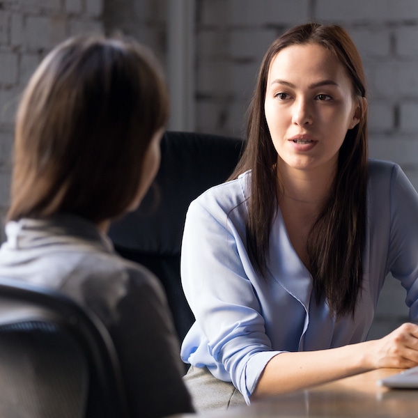 A veteran with a disability starts the accommodation process by speaking to her supervisor